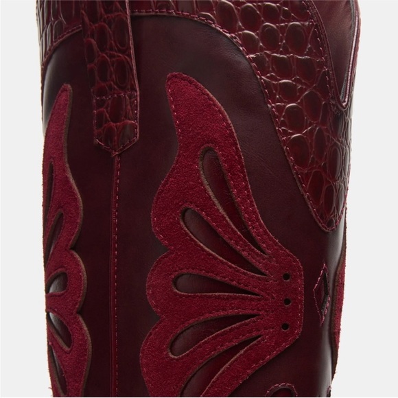 Steve Madden Kaz Burgundy Heeled Boots - Picture 3 of 5